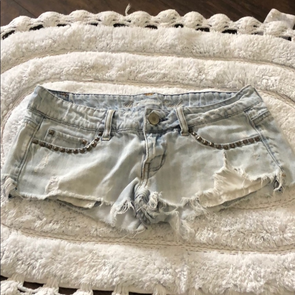 American Eagle Distressed Cut of Jean Shorts